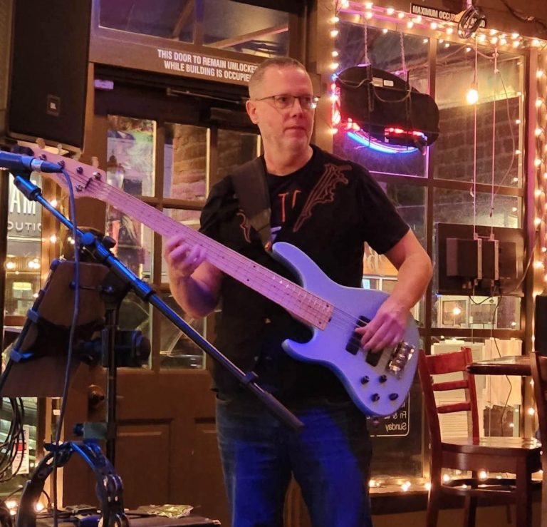 photo of bass player